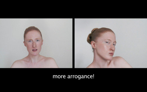 
     
     <i>Shooting - Arrogant Suffering</i>,      2009<br />
     2 channel HD video installation, 
      2min loop<br />
      