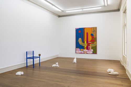 
     <i>Installation view 'Bongos at the Lido', Villa Merkel, Esslingen, Germany, 2020</i>, 
     <br />
     Photo credit: Frank Kleinbach, 
     <br />
     