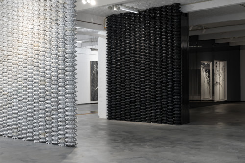 
     <i>Gregor Hildebrandt | Falkenrot Preis 2016 (exhibition view), Künstlerhaus Bethanien, Berlin, 2016</i>, 
     <br />
      
     <br />
     
