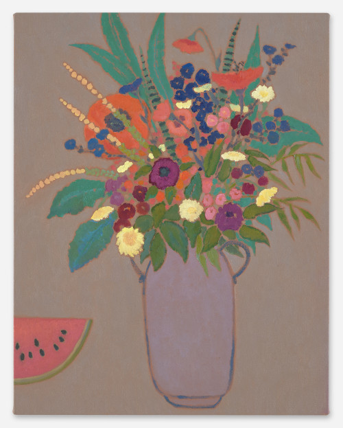 
     <i>sun salutes dapper</i>, 
     2020<br />
     oil on canvas, 
      58 x 45 cm<br />
     