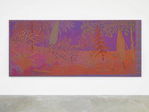 
     <i>radiant sometimes sultry</i>, 
     2014<br />
     oil on canvas, 
      183 x 427 cm<br />
     