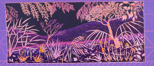 
     <i>cymbals without sound</i>, 
     2016<br />
     oil on canvas, 
      183 x 427 cm<br />
     