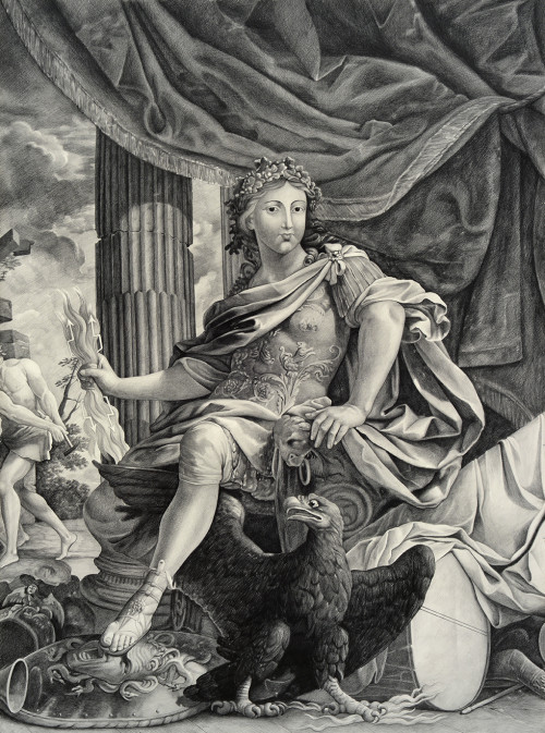 
     <i>Child King 2</i>, 
     2018<br />
     pencil on paper, 
      175.26 x 130.81 cm<br />
     