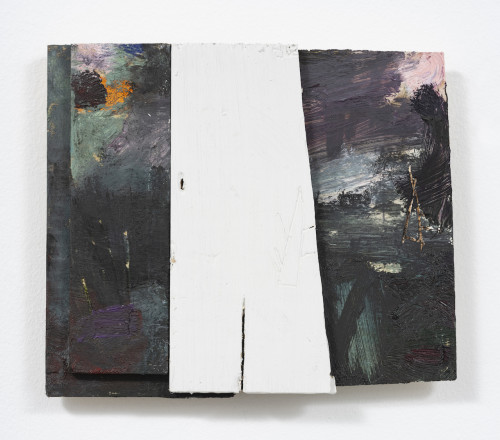 
     <i>Chris</i>, 
     2020<br />
     Oil paint on wood, 
      18 x 20 cm / 7 x 7 3/4 in<br />
     