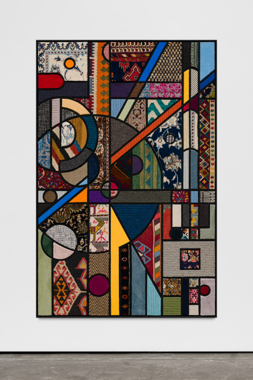 <i>Social Fabric, Wind</i>,
2019<br />
carpet pieces on wood,
172 x 112 x 5 cm<br />