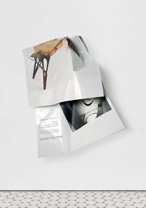 
     <i>Carlo Mollino</i>, 
     2011<br />
     aluminium, stainless steel, digital print, 
      155 x 115 x 40 cm<br />
     