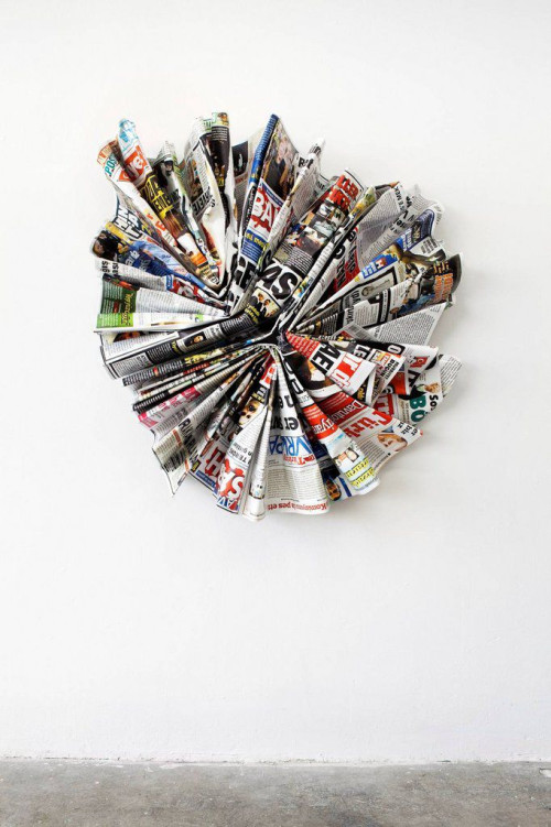 
     <i>NSU</i>, 
     2013<br />
     Aluminium, stainless steel, digital print, 
      150 x 160 x 45 cm<br />
     