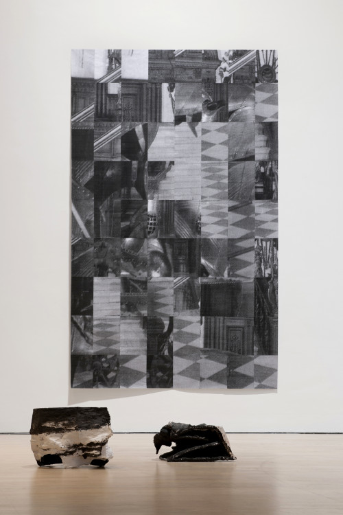 
     <i>re-construct</i>, 
     2013<br />
     paper, 
      360 x 230 cm<br />
     Installation view Kunstmuseum Stuttgart, Germany, 2013
