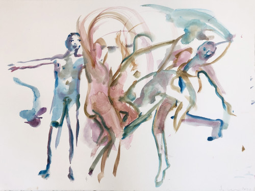 
     <i>Artist Space</i>, 
     2020<br />
     Watercolur on paper, 
      56 x 76 cm<br />
     