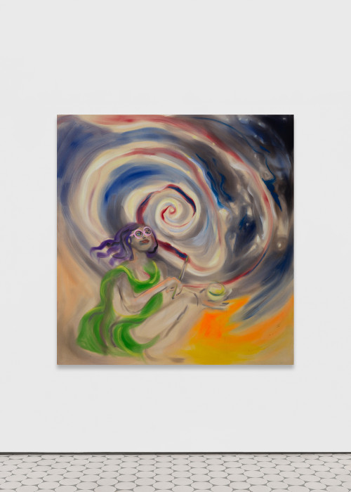 
     <i>Urania</i>, 
     2019<br />
     acrylic on canvas, 
      200 x 190 cm<br />
     