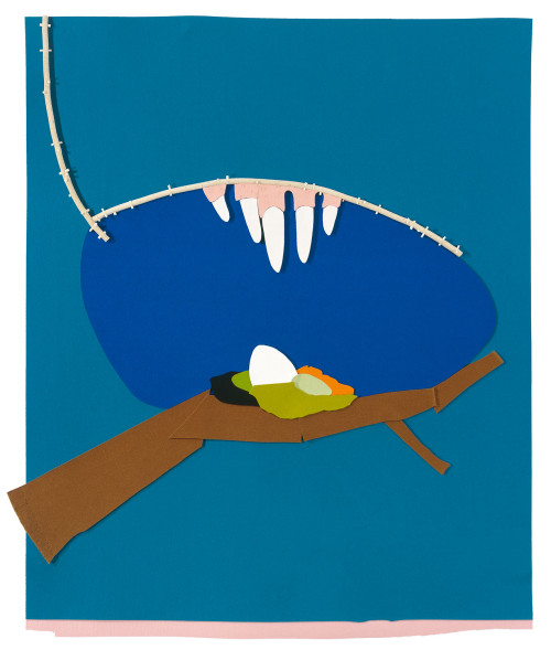 
     <i>begging for it</i>, 
     2007<br />
     felt, 
      165 x 135 cm<br />
     