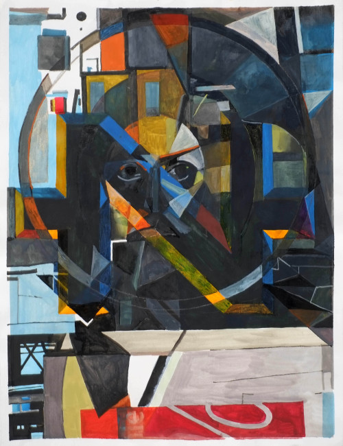 
     <i>demiurg</i>, 
     2015<br />
     gouache on paper, 
      65 x 50 cm<br />
     