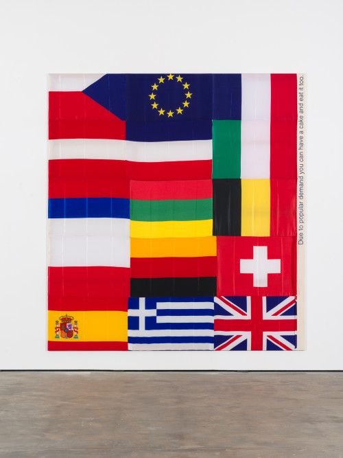 
     <i>Popular demand</i>, 
     2013<br />
     Acrylic on fabric, 
      280 x 260 cm<br />
     