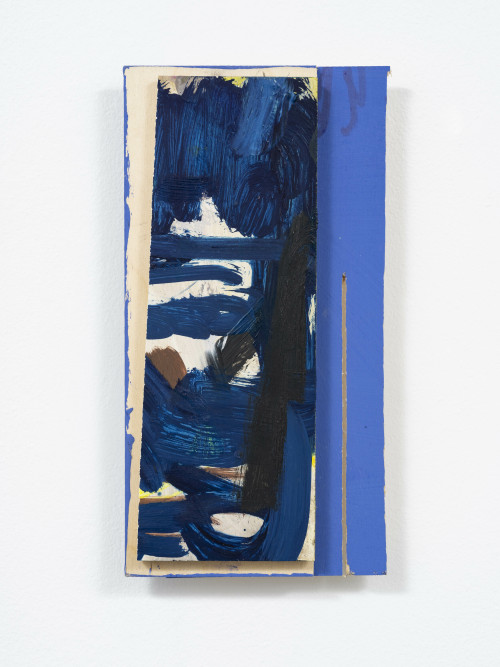 MARY RAMSDEN<br /><i>Adam</i>, 2020<br />Oil paint and pen on board, 21 x 11 cm<br />