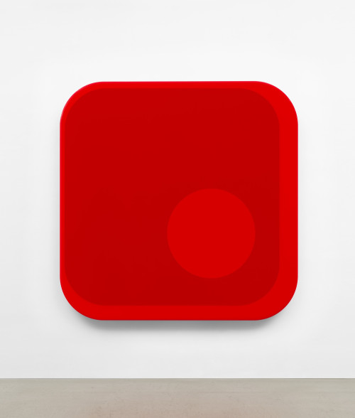 GEROLD MILLER<br /><i>TO 17</i>, 2020<br />Aluminium, lacquered, 180 x 180 cm<br />