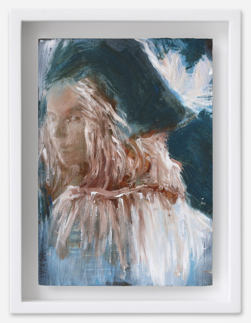 <i>Alison</i>, 2021<br />oil on postcard, 18 x 13,5 cm (framed)<br />