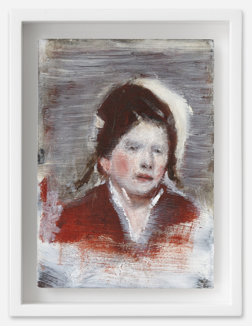 <i>Emerentia</i>, 2021<br />oil on postcard, 18 x 13,5 cm (framed)<br />