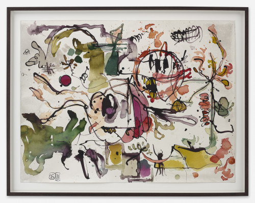 <i>o. T.</i>, 2022<br />Watercolor, ink on paper, 53 x 68 cm (framed)<br />