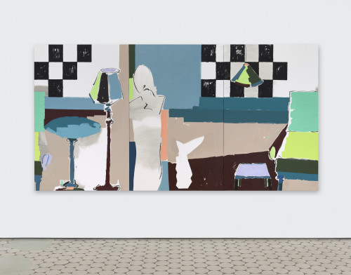 <i>Falsw Dawn</i>, 2022<br />Oil on canvas, 170 x 330 cm<br />