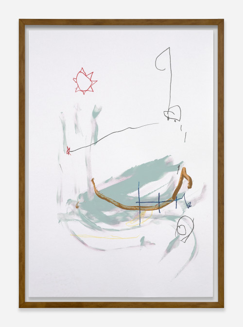 <i>Z22E005</i>, 2022<br />Mixed media on mould made paper, 48 x 33 cm<br />