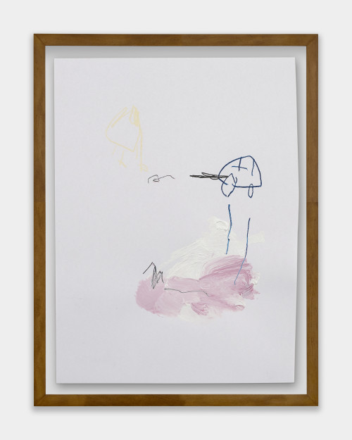<i>Z22E002</i>, 2022<br />Mixed media on mould made paper, 37 x 33 cm<br />