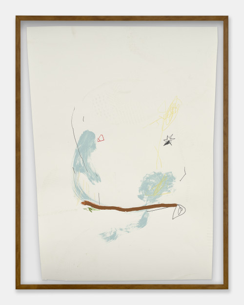 <i>Z22E006</i>, 2022<br />Mixed media on mould made paper, 56 x 42 cm<br />