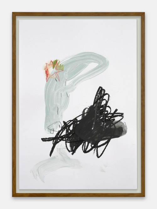 <i>Z22E004</i>, 2022<br />Mixed media on mould made paper, 48 x 33 cm<br />