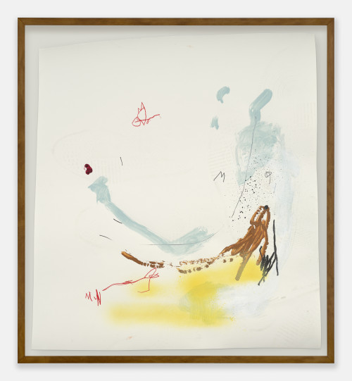 <i>Z22E008</i>, 2022<br />Mixed media on mould made paper, 61 x 53 cm<br />
