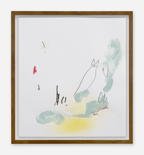 <i>Z22E003</i>, 2022<br />Mixed media on mould made paper, 37 x 33 cm<br />