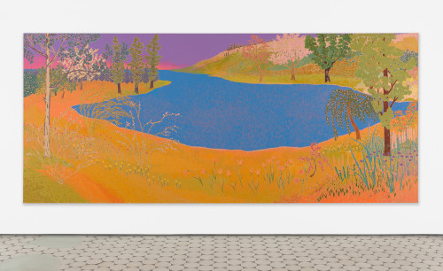 <i>much adrift seemed serenest sea</i>, 2020<br />oil on canvas, 182 x 426 cm / 72 x 168 in<br />