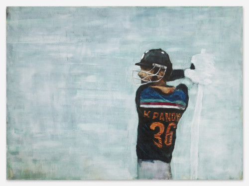 <i>Der Kricket Spieler</i>, 2023<br />Oil on canvas, 110 x 150 cm<br />