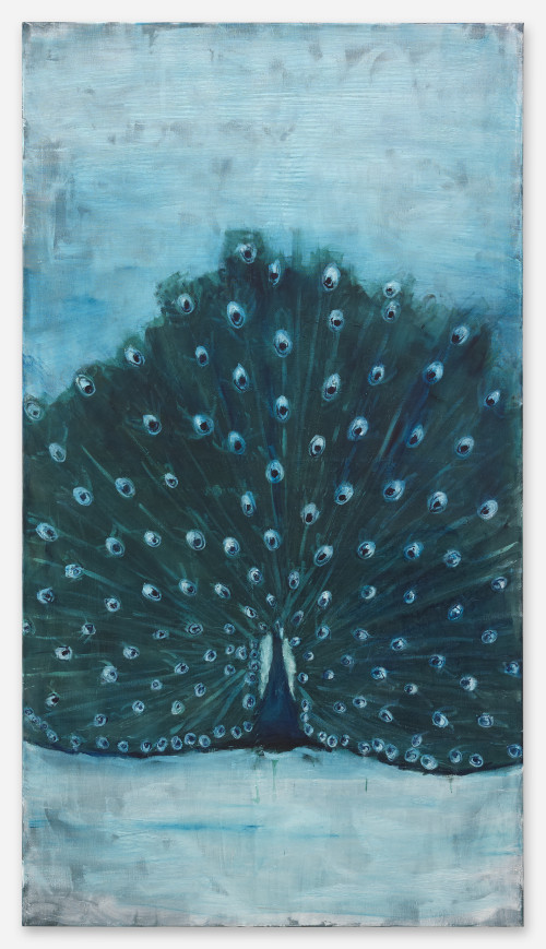 <i>Pfau</i>, 2023<br />Oil on canvas, 180 x 100 cm<br />