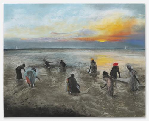 <i>Bless the Boats</i>, 2023<br />Pastel on paper, 123 x 153 cm<br />