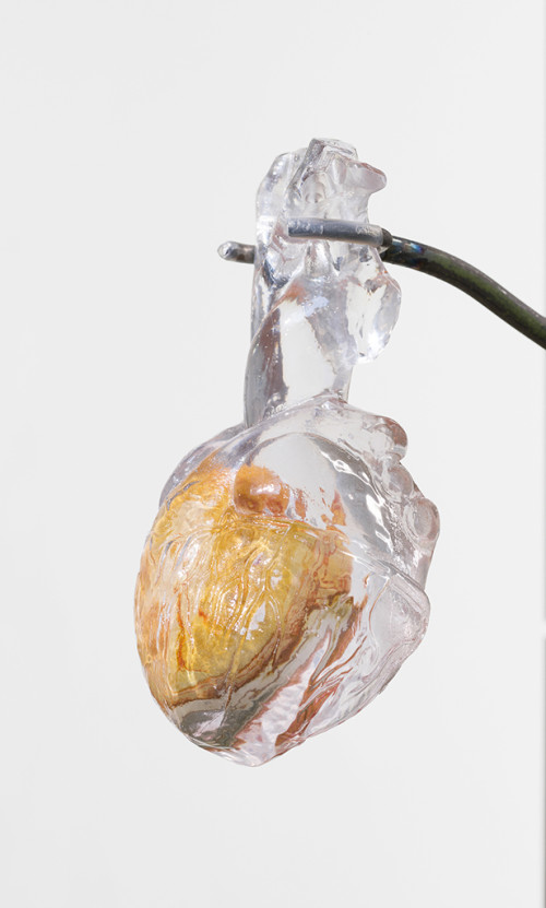 <i>Heart (cave / geo ring)</i>, 2018<br />polychrome jesper, resin, 8.5 x 11 x 17.5 cm<br />