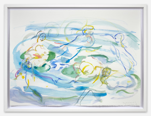 SOPHIE VON HELLERMANN<br /><i>Feenteichtanz 1</i>, 2021<br />Watercolor on paper, 56 x 76 cm<br />