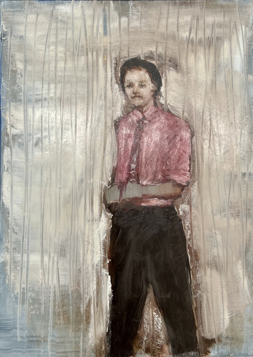 AXEL GEIS<br /><i>Gustave</i>, 2023<br />Oil on paper, 39 x 29 cm (paper)<br />