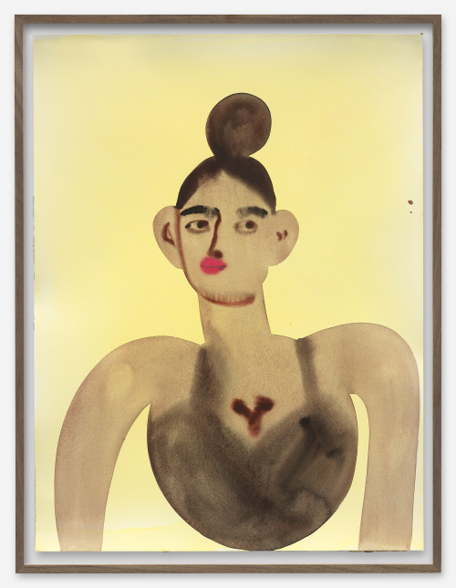GRACE WEAVER<br /><i>Untitled (Portrait of a Girl)</i>, 2021<br />Water color on paper, 61 x 45 cm<br />