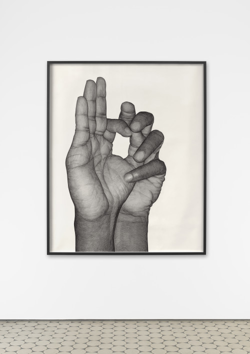 <i>Bhante Pelane Dhammakusala, Das Buddhistische Haus, Berlin</i>, 2022<br />Pencil on paper, 161 x 132 cm<br />