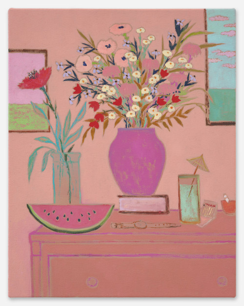 <i>while dreamy sometimes gleaming</i>, 2023<br />Oil on canvas, 58 x 46 cm<br />