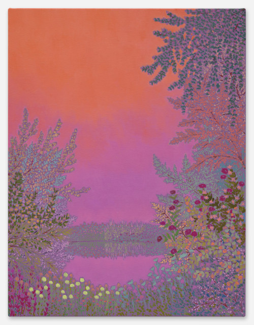 <i>radiate rave await</i>, 2023<br />Oil on canvas, 89 x 67 cm<br />