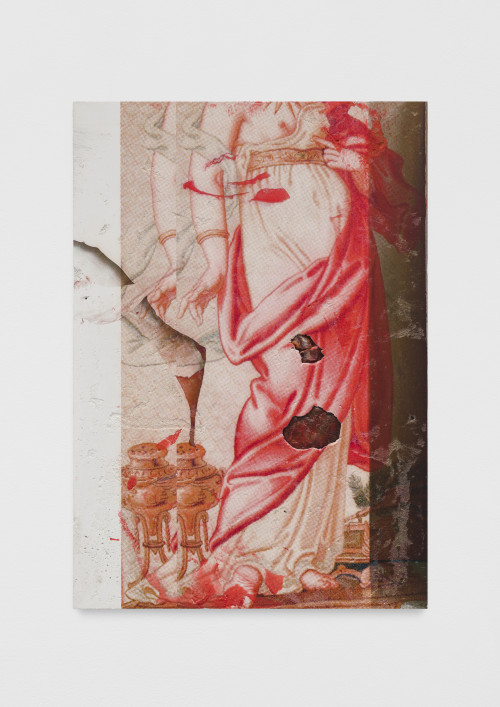 <i>CLEOPATRE 21</i>, 2022<br />Print on pigmentet jesmonite and minerals, 70 x 49 x 3 cm<br />