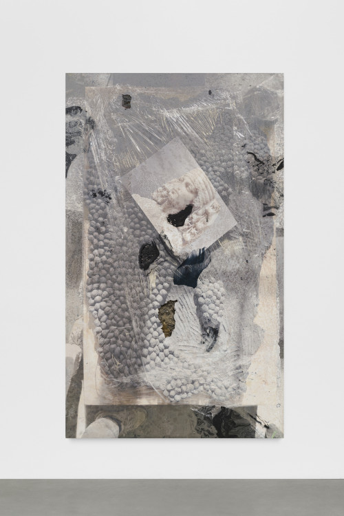 <i>IWM 5</i>, 2022<br />Print on pigmentet jesmonite and minerals, 203 x 122 x 4 cm<br />