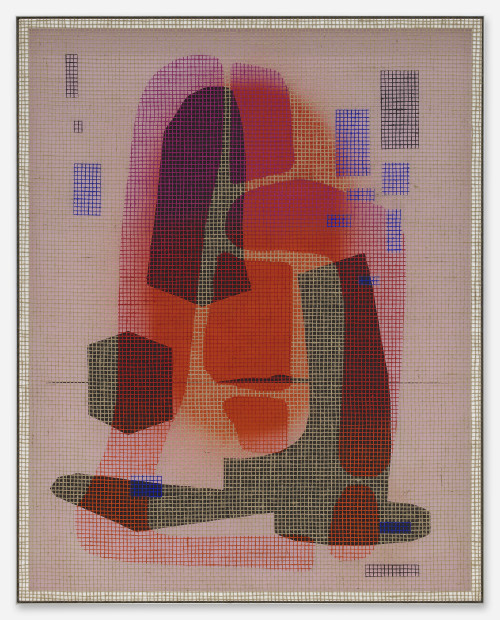 <i>Desire Painting (Carbon Derum)</i>, 2021<br />Acrylic on wood and jute net, aluminum frame, 155 x 120 cm<br />